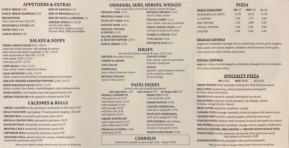 Michael Angelo's Pizzeria Menu image 1
